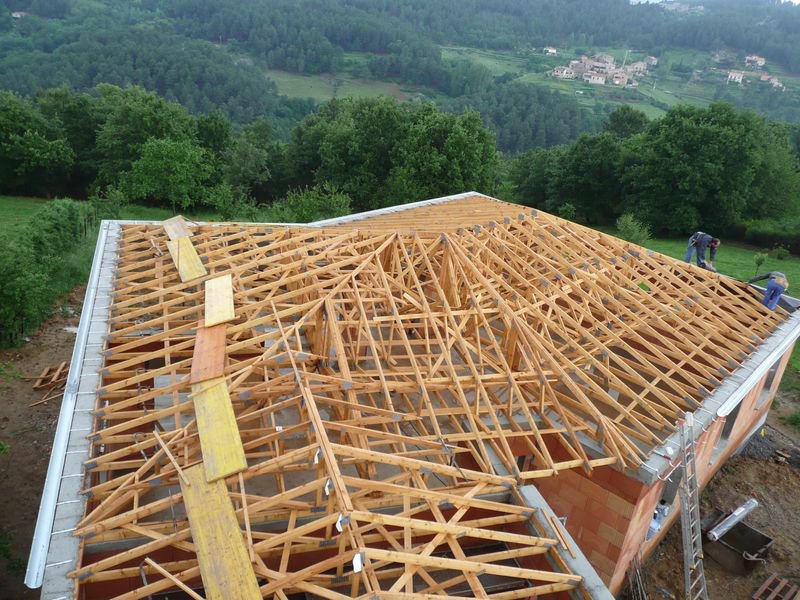 Charpente industrielle en bois